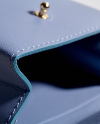 Artic Blue Leather Gift Bag (S)