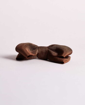 Chocolate Gros Grain Swirl Bow n°100 (M)