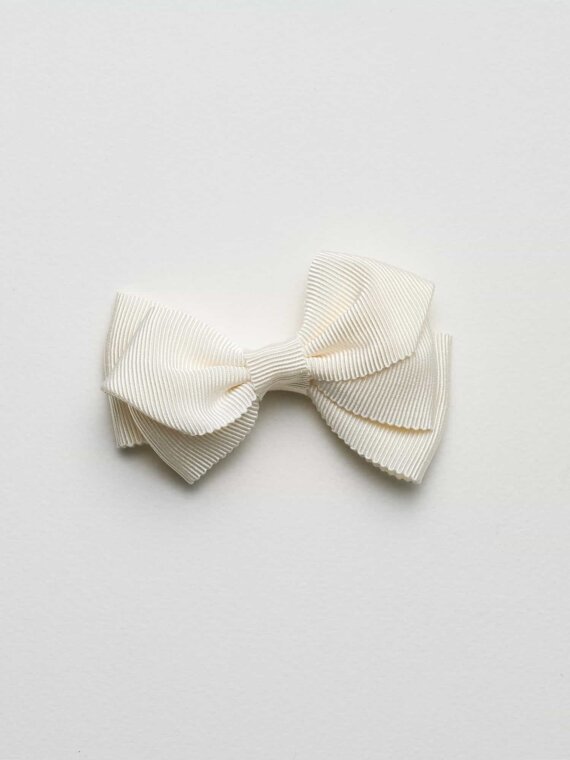 Cream Gros Grain Swirl Bow n°272 (M)