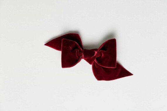 Burgundy Velvet Tuxedo Bow n°237 (L)