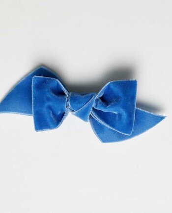 Ice Blue Velvet Tuxedo Bow n°361 (L)