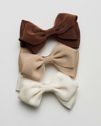 Chocolate Gros Grain Swirl Bow n°100 (M)