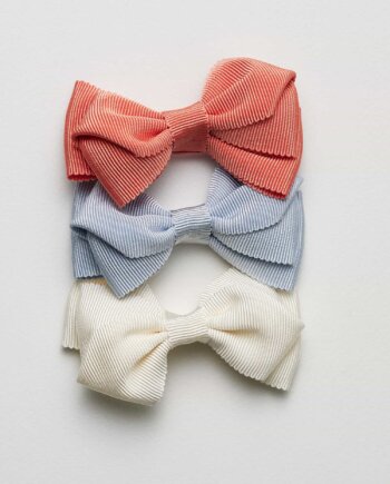 Ice blue Gros Grain Swirl Bow n°145 (M)