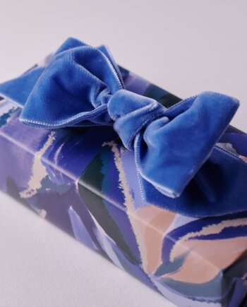 Ice Blue Velvet Tuxedo Bow n°361 (L)